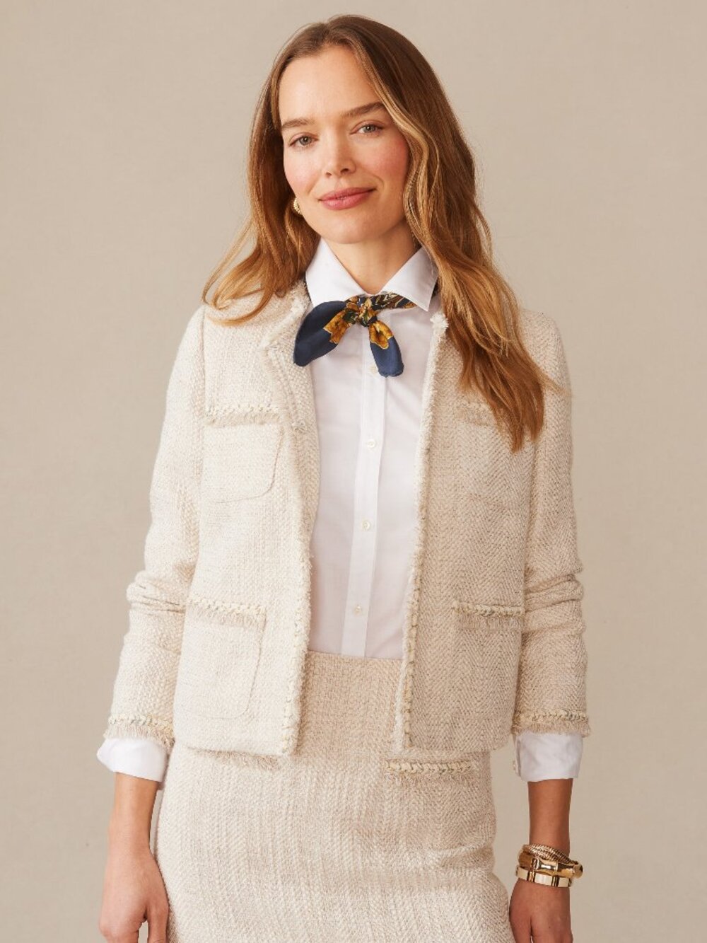 J McLaughlin Martha Bouclé Jacket - Sand NEW